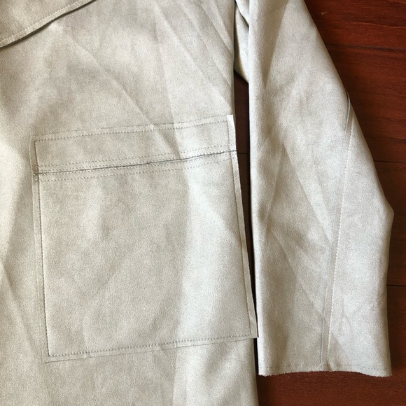 HYFVE Faux Suede Coat, Front Pockets, Oversized, Open Front, Sz. M/NWOT - Picture 14 of 16